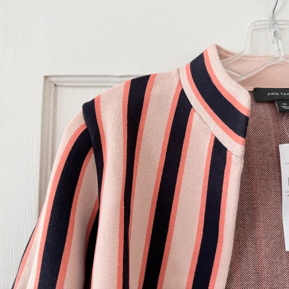 Ann Taylor | Striped Sweater Jacket - Picture 4 of 10